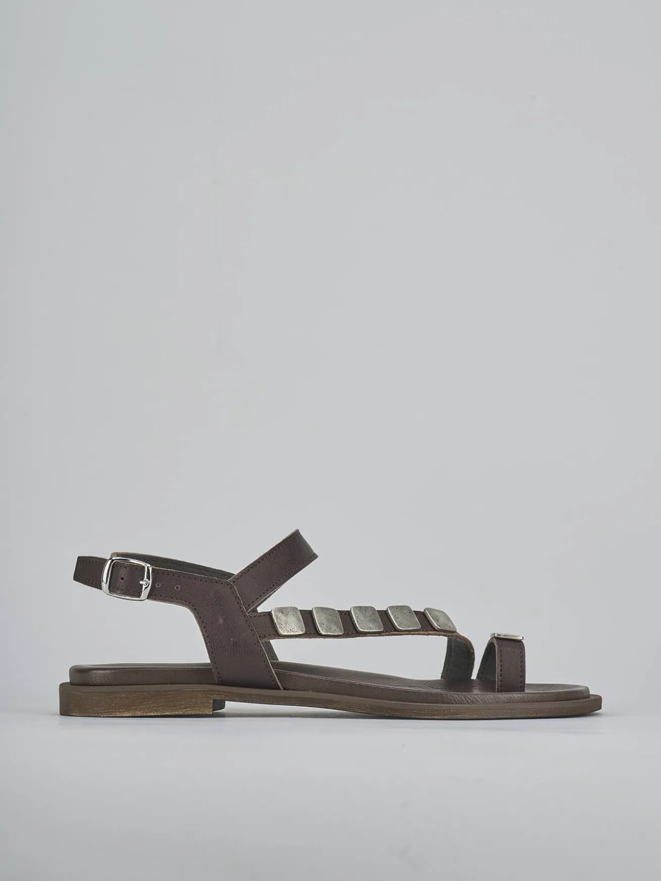 Sandali tacco 1cm pelle testa