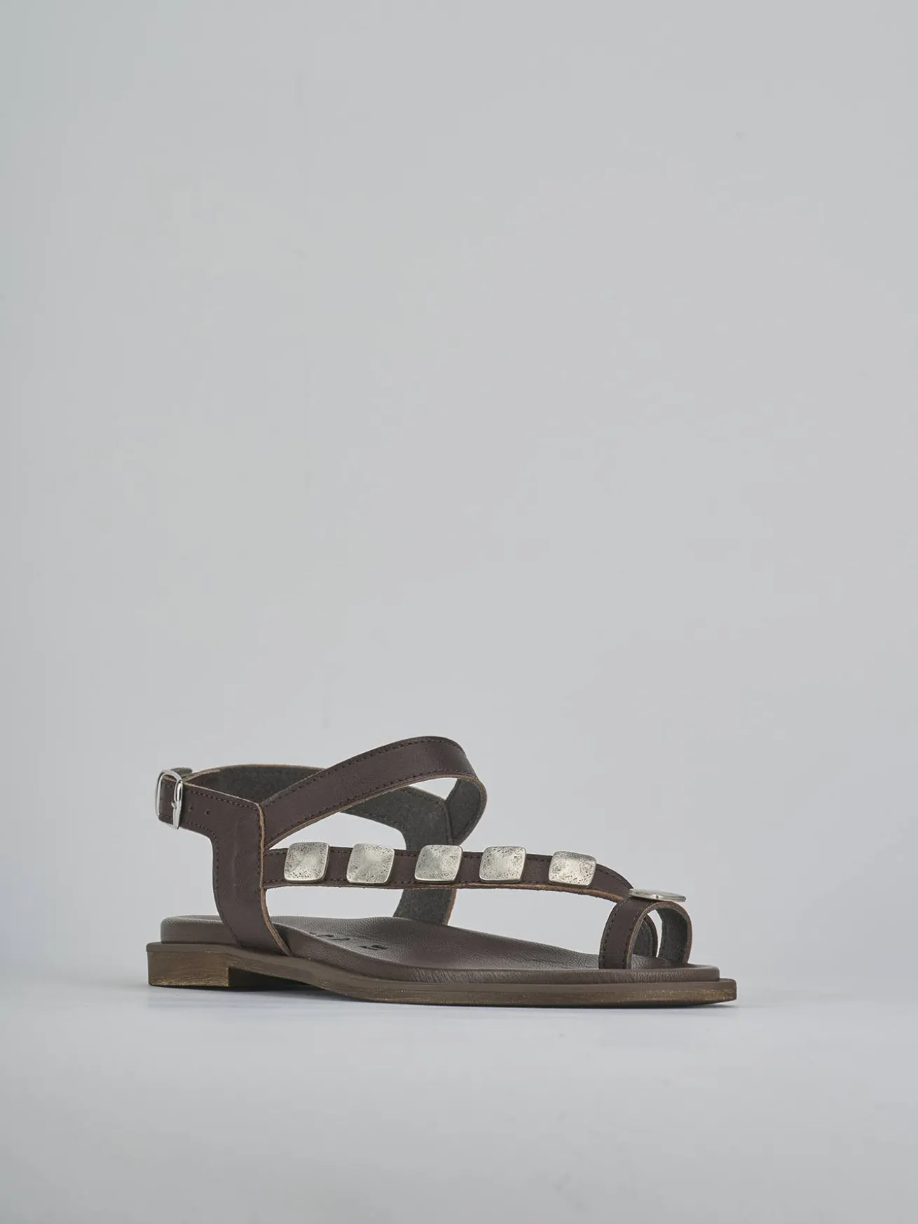 Sandali tacco 1cm pelle testa