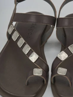 Sandali tacco 1cm pelle testa