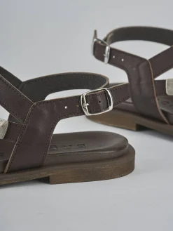 Sandali tacco 1cm pelle testa