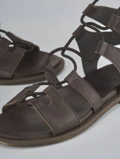 Sandali tacco 1cm pelle testa