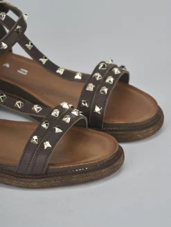 Sandali tacco 1cm pelle testa