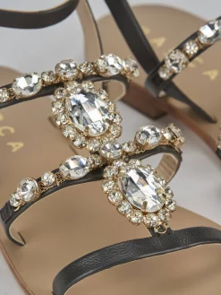 Sandali tacco 1cm pelle testa