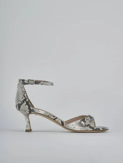 Sandali tacco 5cm pitone beige