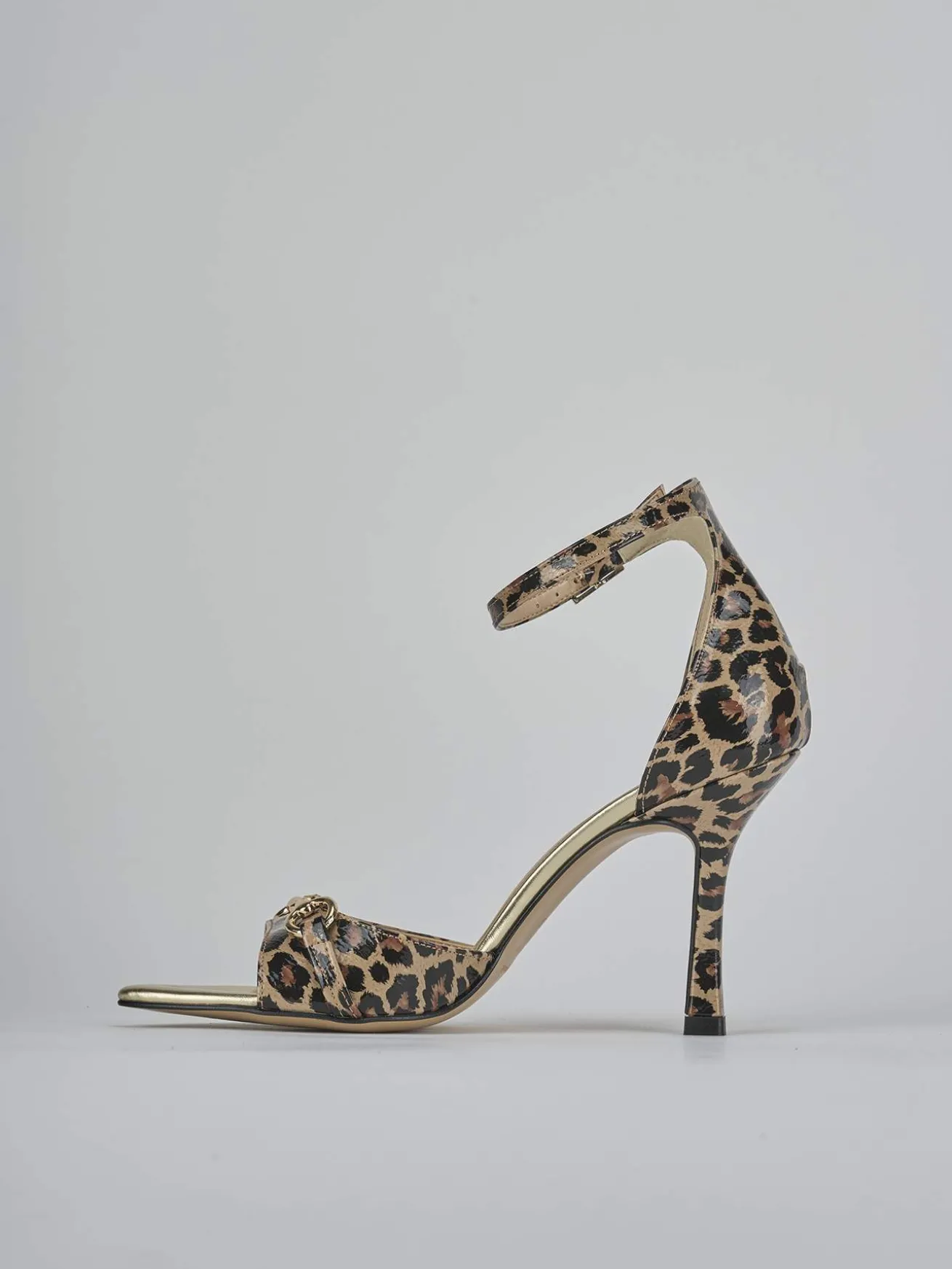 Sandali tacco 9cm raso multicolor