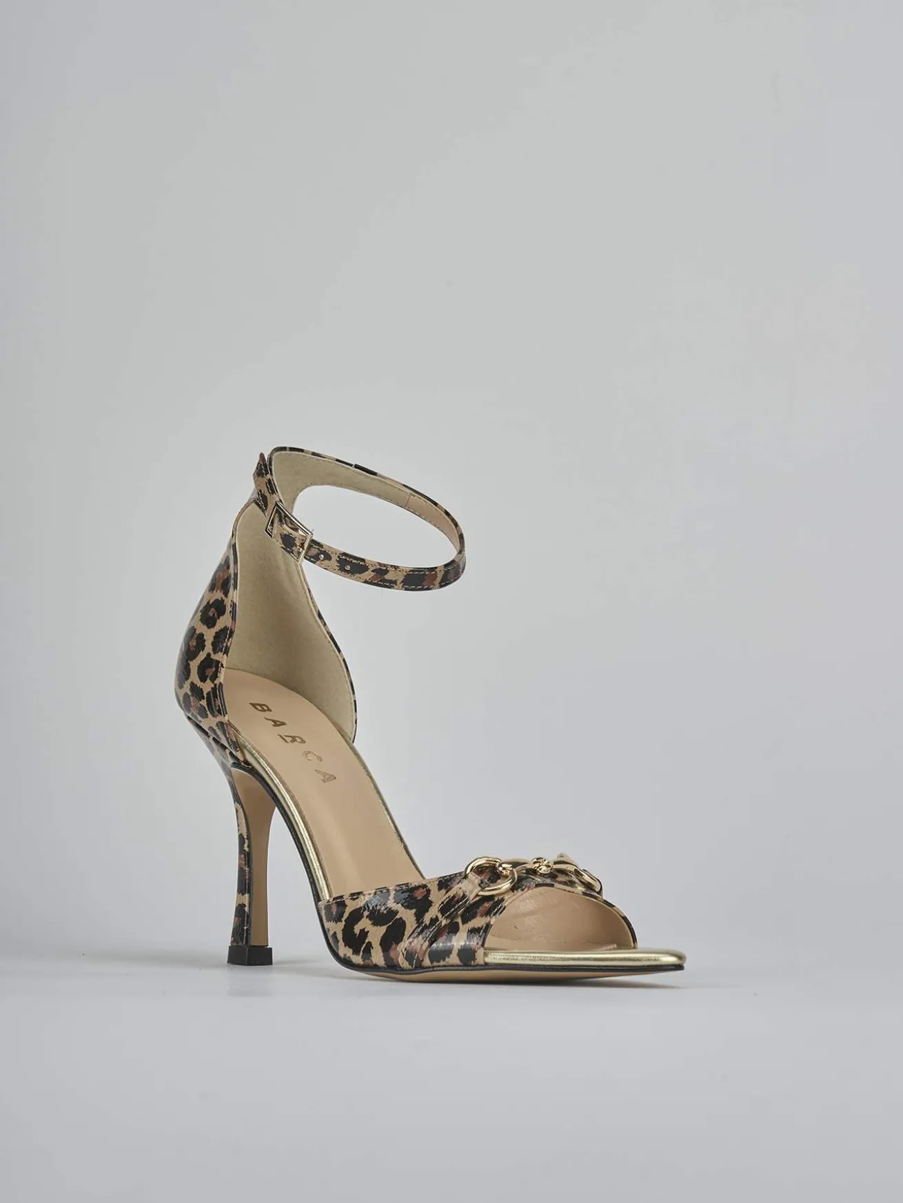 Sandali tacco 9cm raso multicolor