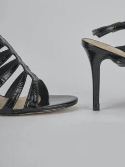 Sandali tacco 9cm vernice nero