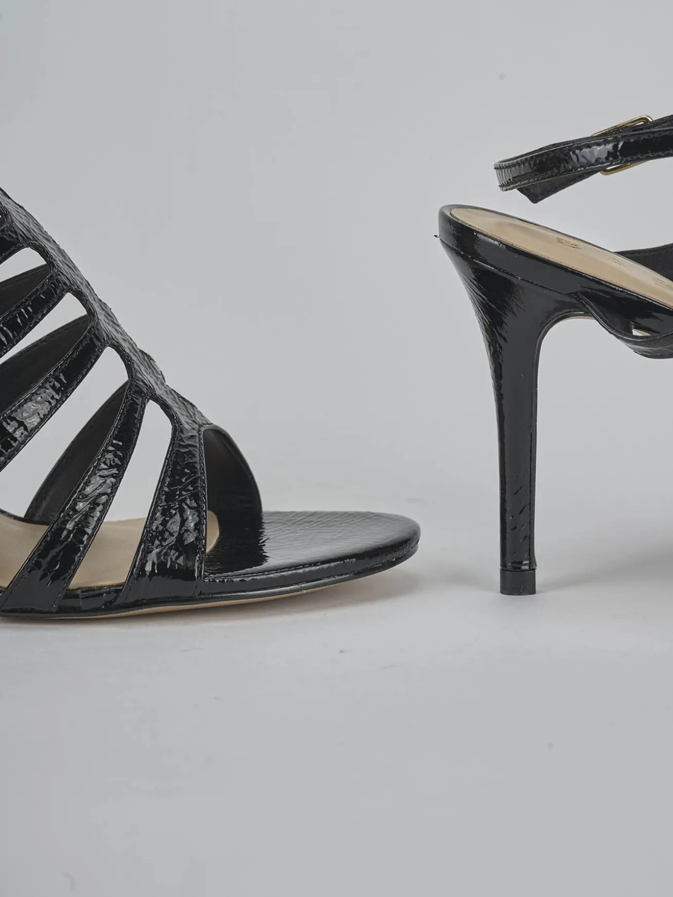 Sandali tacco 9cm vernice nero