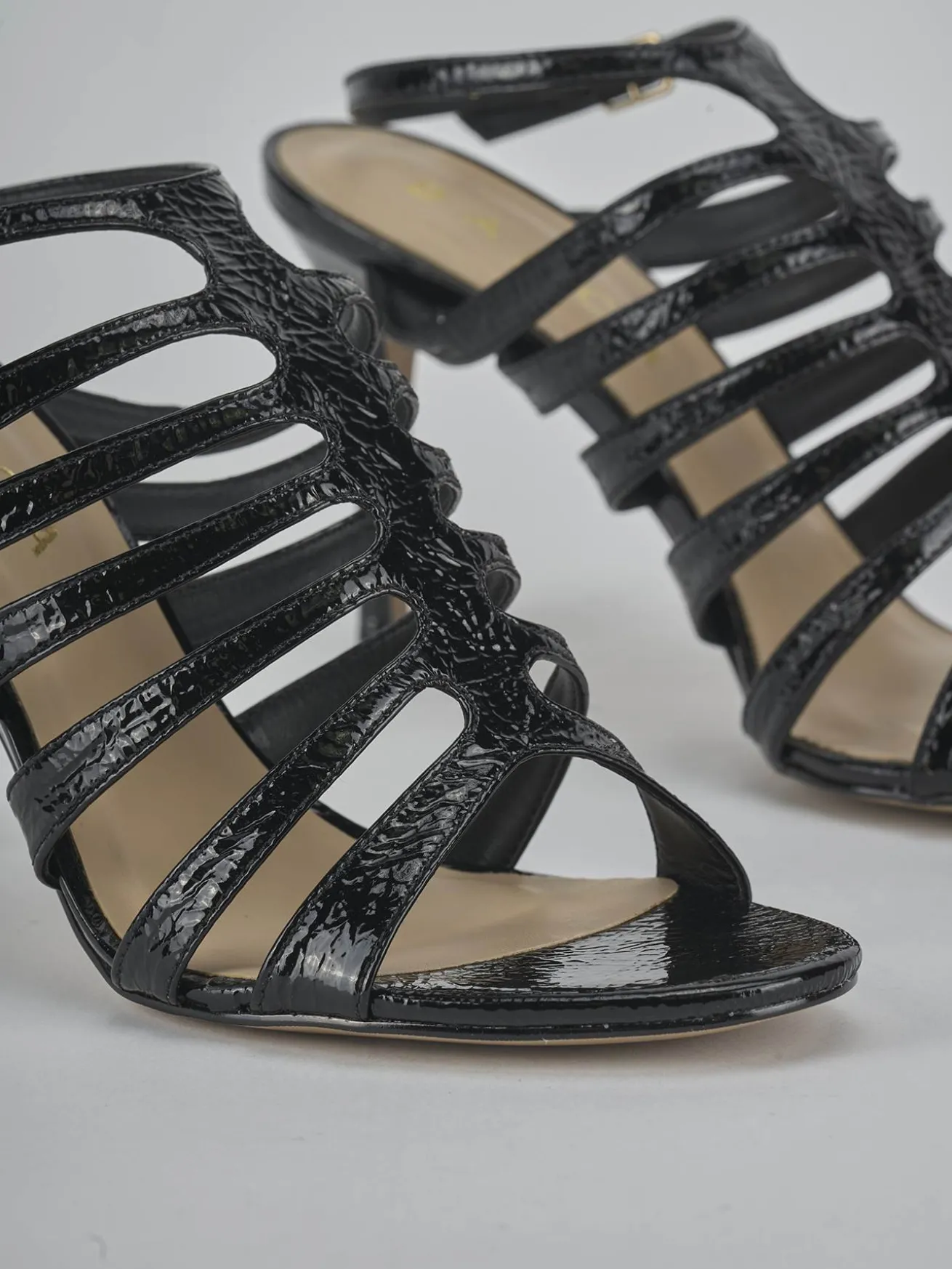 Sandali tacco 9cm vernice nero