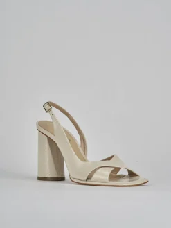 Sandali tacco 9cm vernice beige