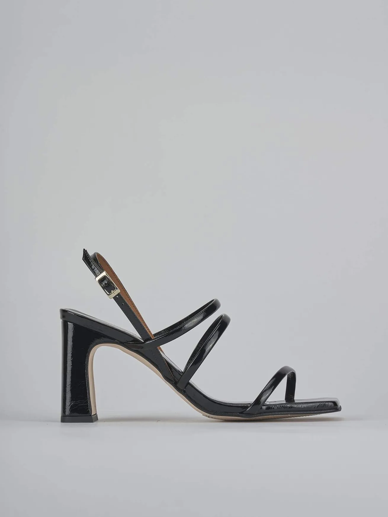 Sandali tacco 8cm vernice nero