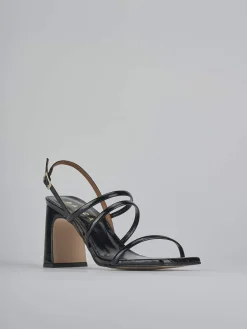 Sandali tacco 8cm vernice nero