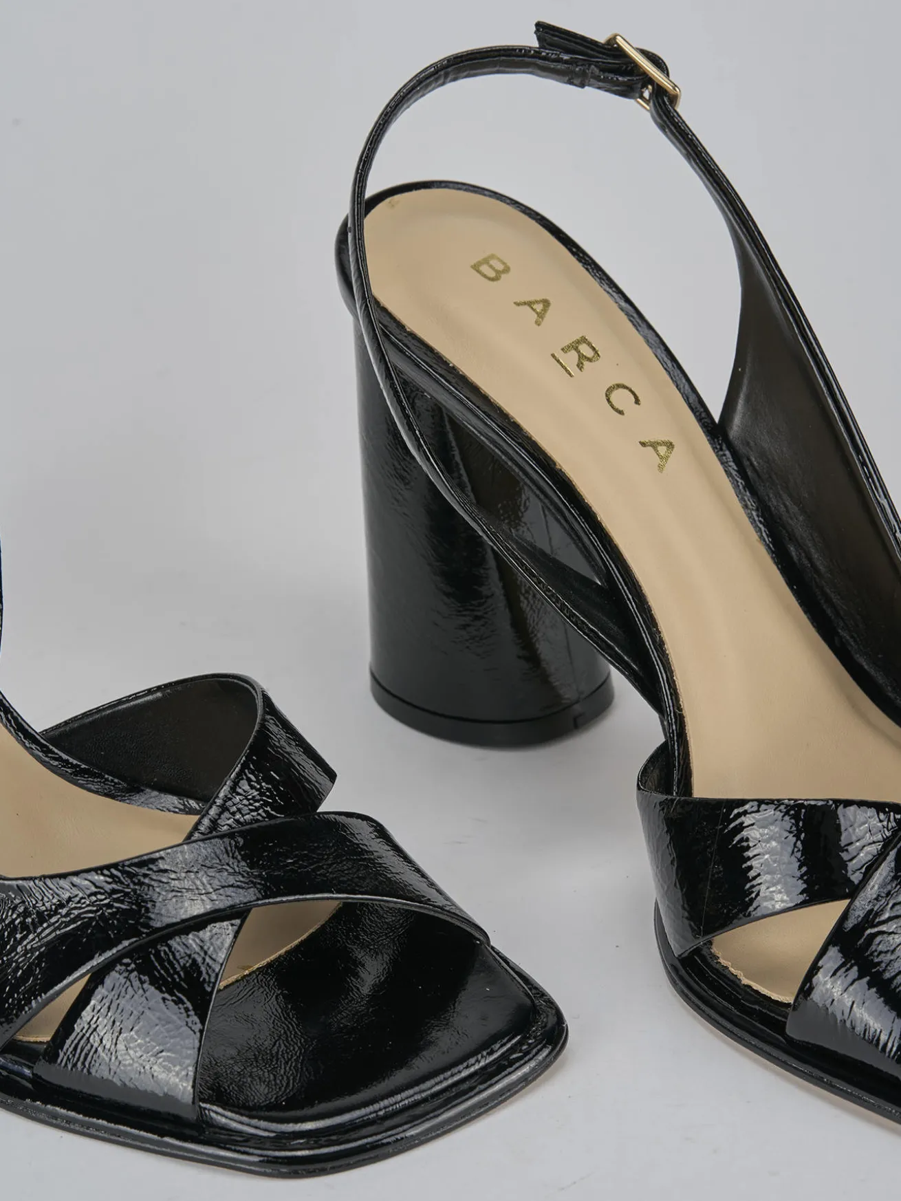 Sandali tacco 9cm vernice nero