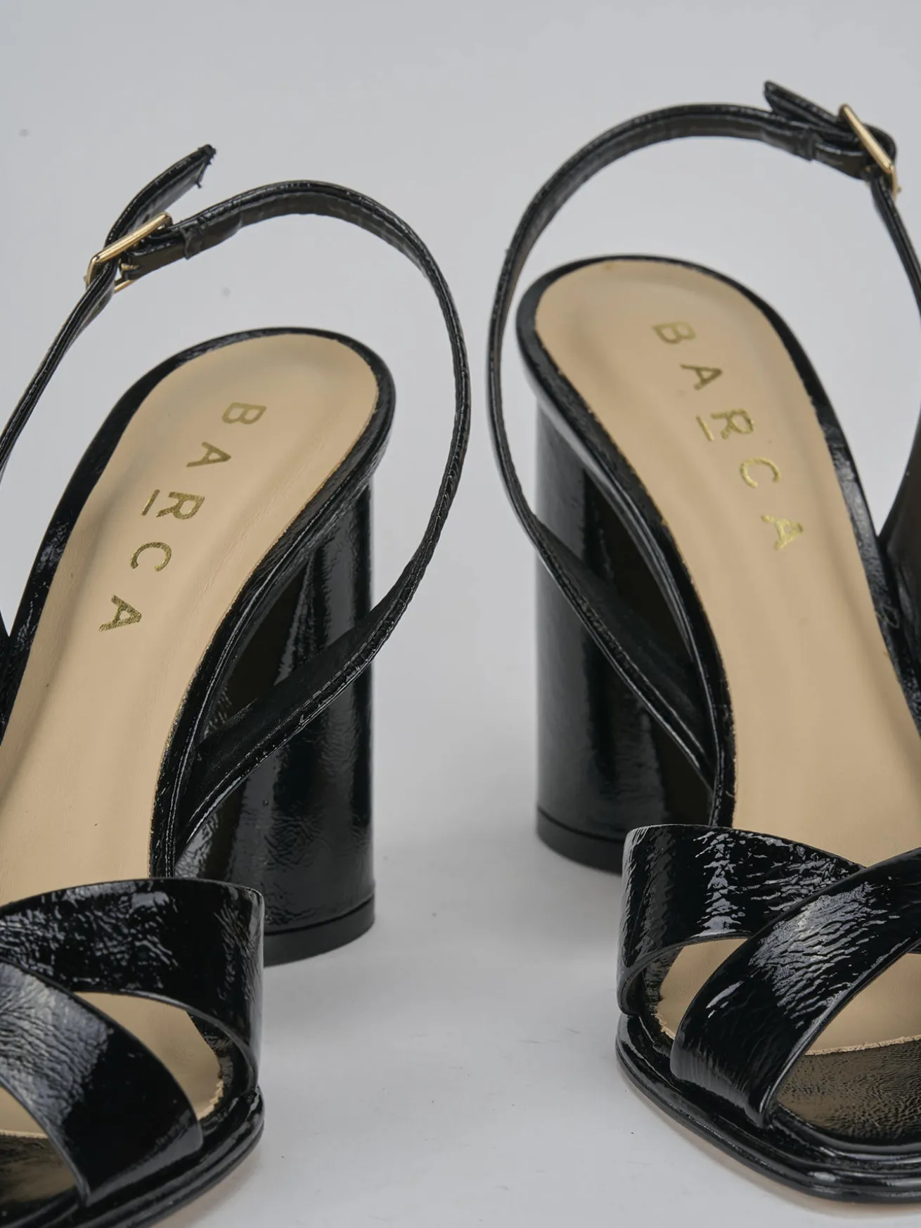 Sandali tacco 9cm vernice nero