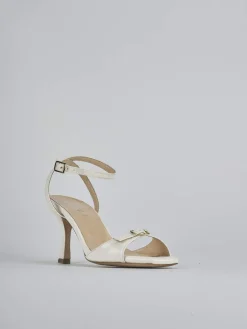 Sandali tacco 7cm vernice bianco