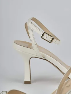 Sandali tacco 7cm vernice bianco