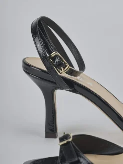 Sandali tacco 7cm vernice nero