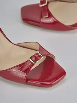 Sandali tacco 7cm vernice rosso