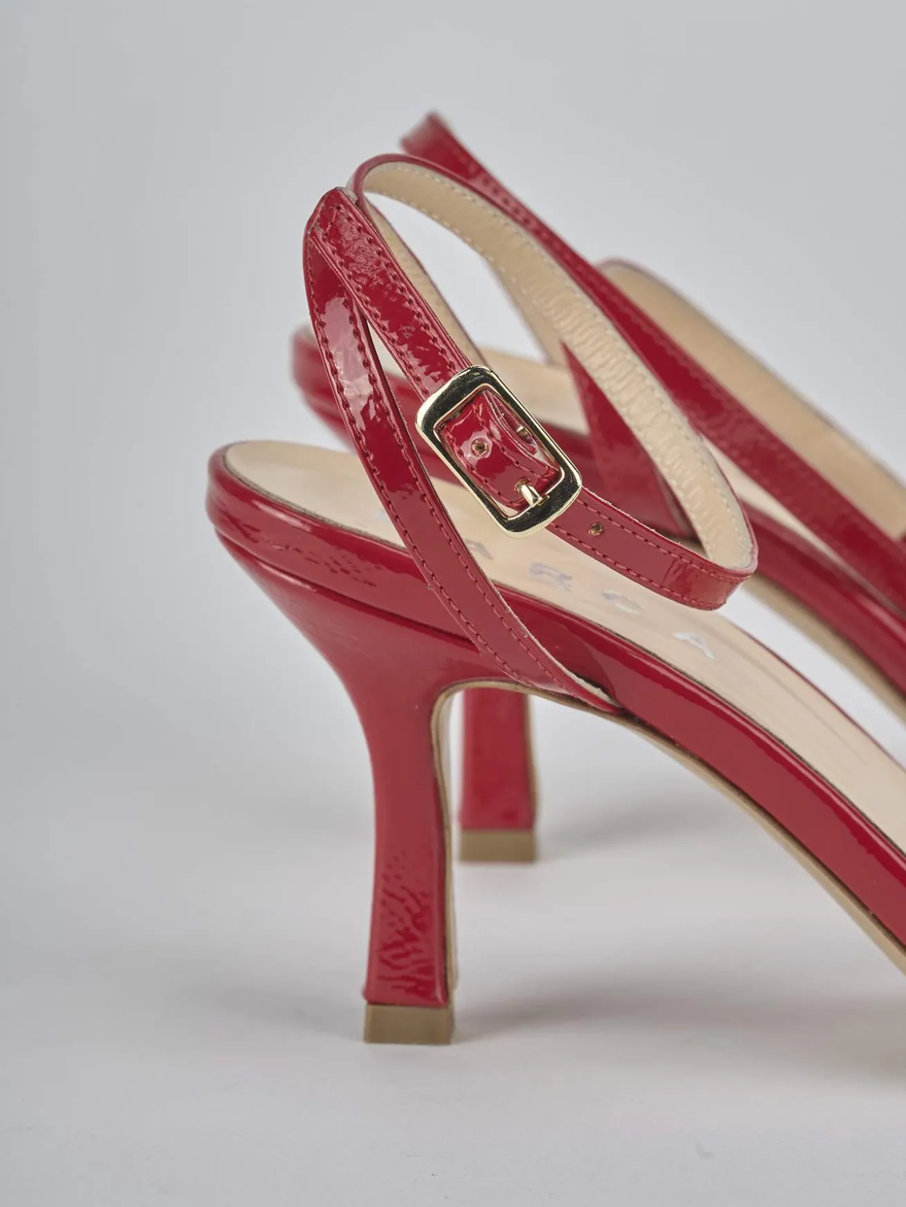 Sandali tacco 7cm vernice rosso