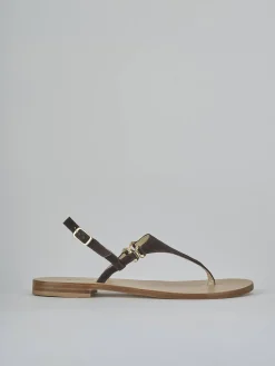 Sandalo infradito tacco 1 cm testa camoscio