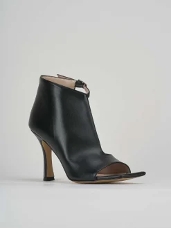 Sandalo tacco 8 cm nero pelle