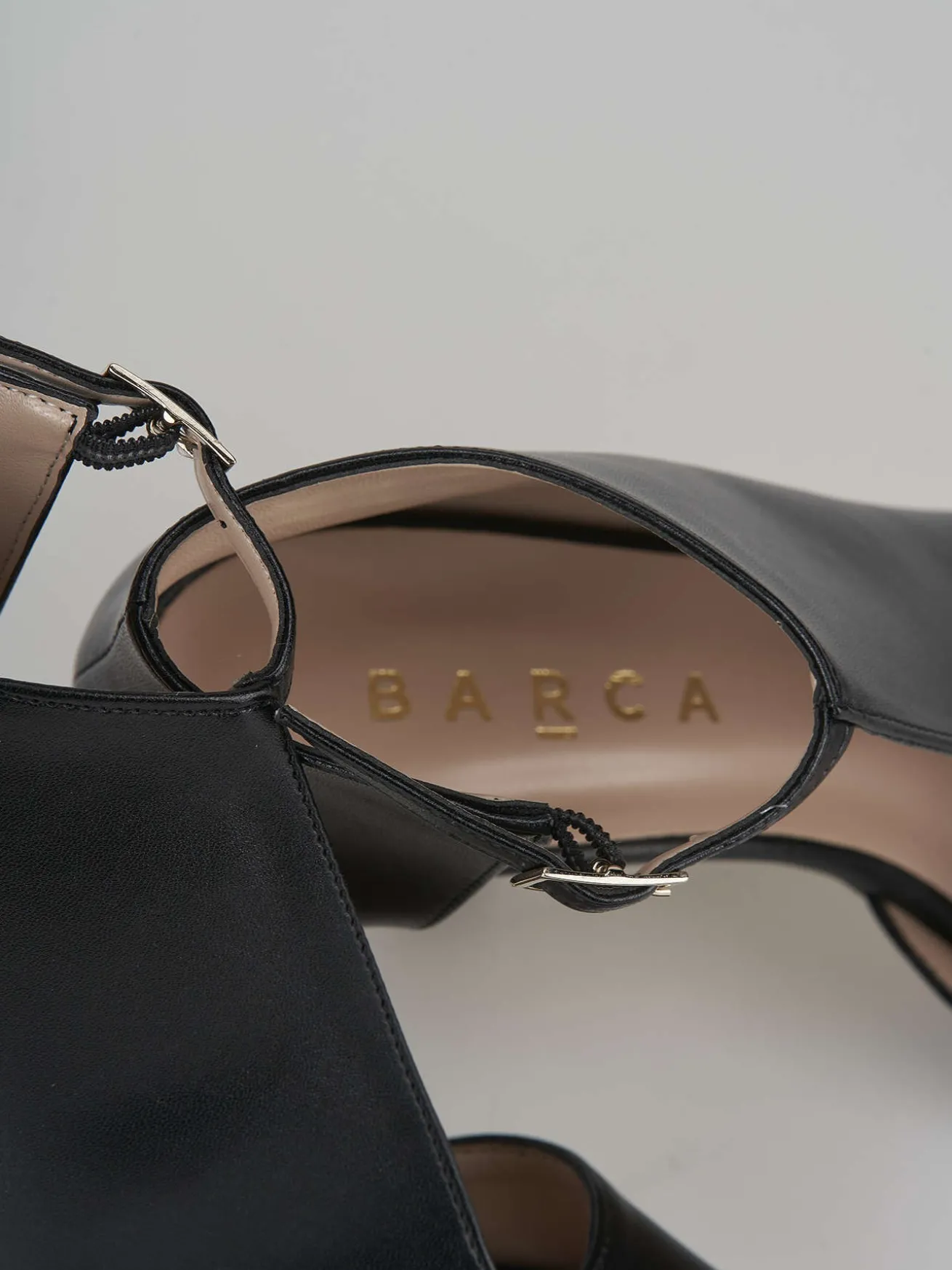 Sandalo tacco 8 cm nero pelle