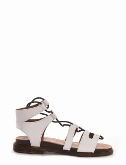 sandalo tacco 1 cm bianco