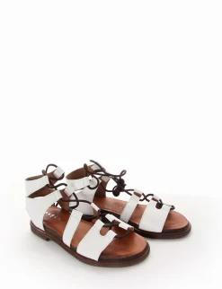 sandalo tacco 1 cm bianco