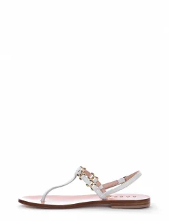 sandalo tacco 1 cm bianco