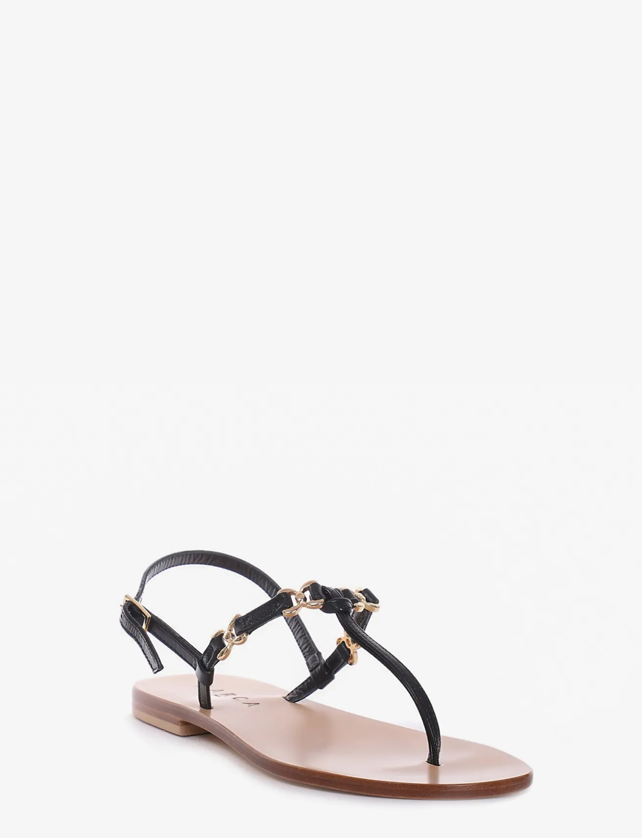 sandalo tacco 1 cm nero