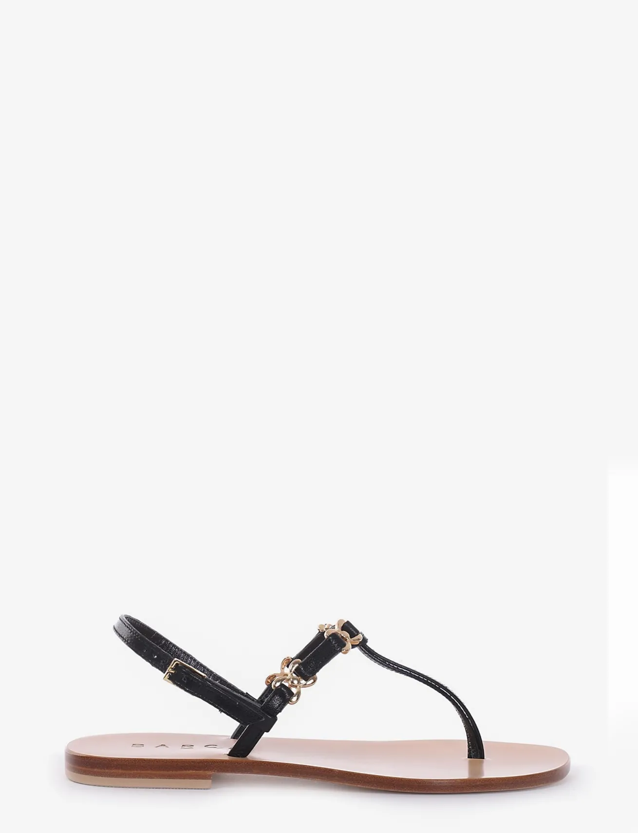 sandalo tacco 1 cm nero