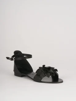 sandalo tacco 1 cm nero