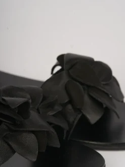 sandalo tacco 1 cm nero