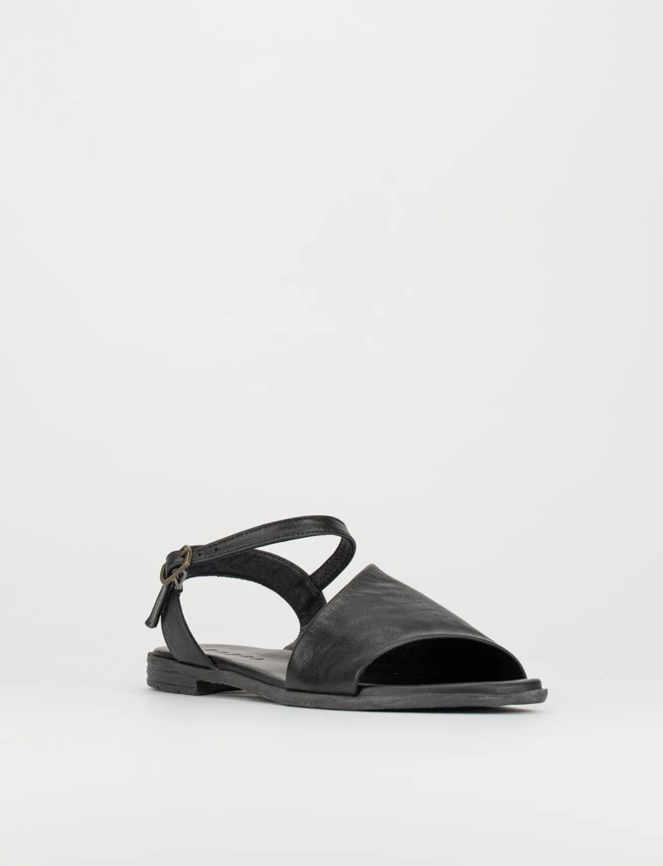 Sandalo tacco 1 cm nero