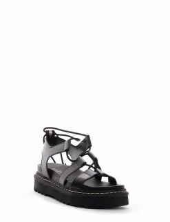 Sandalo tacco 1 cm nero