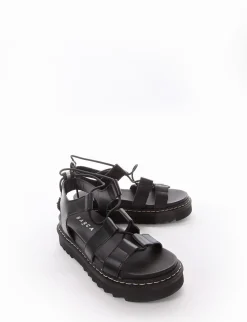 Sandalo tacco 1 cm nero