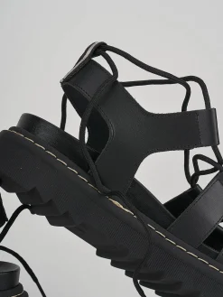 Sandalo tacco 1 cm nero