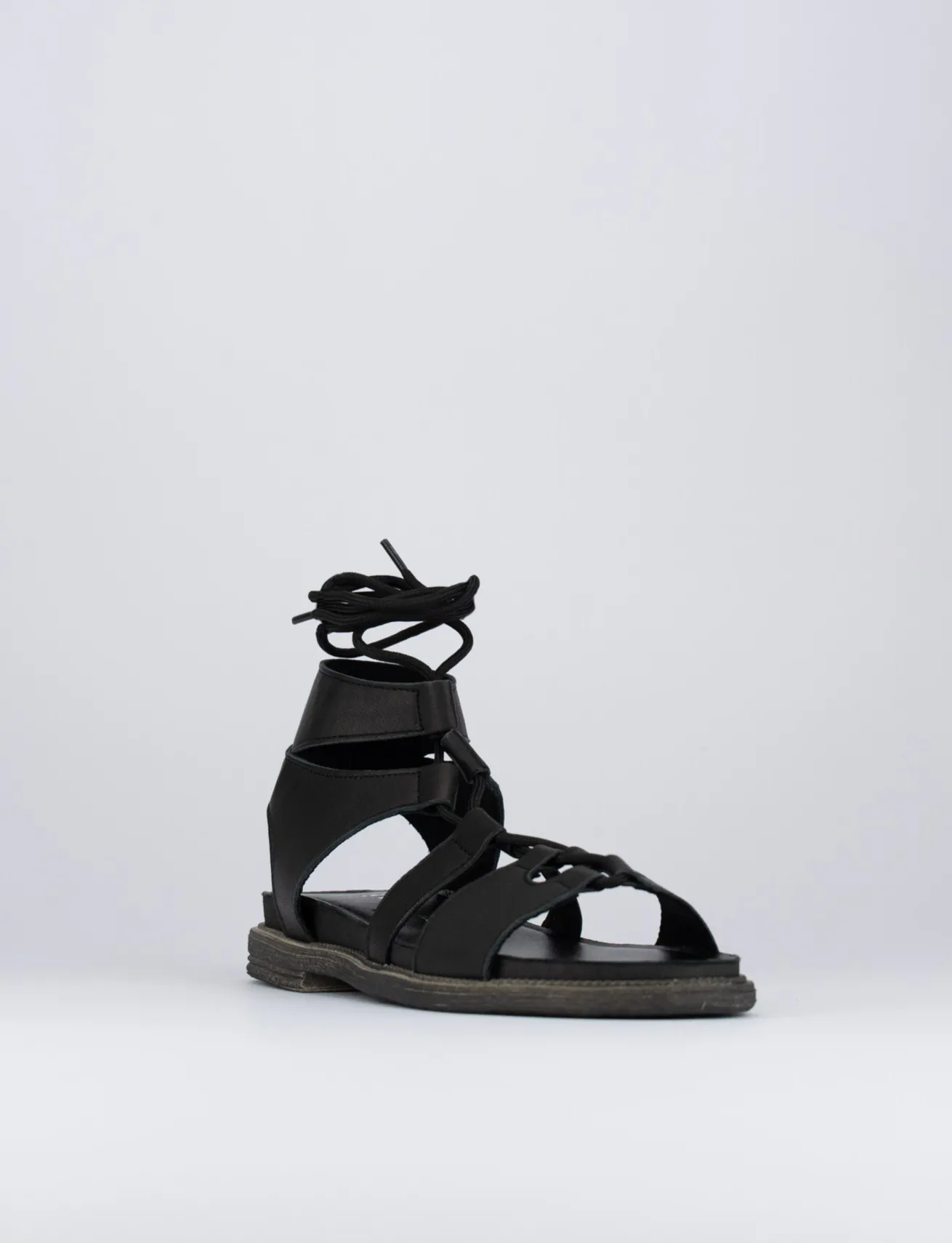 sandalo tacco 1 cm nero