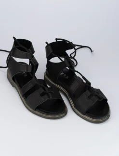 sandalo tacco 1 cm nero