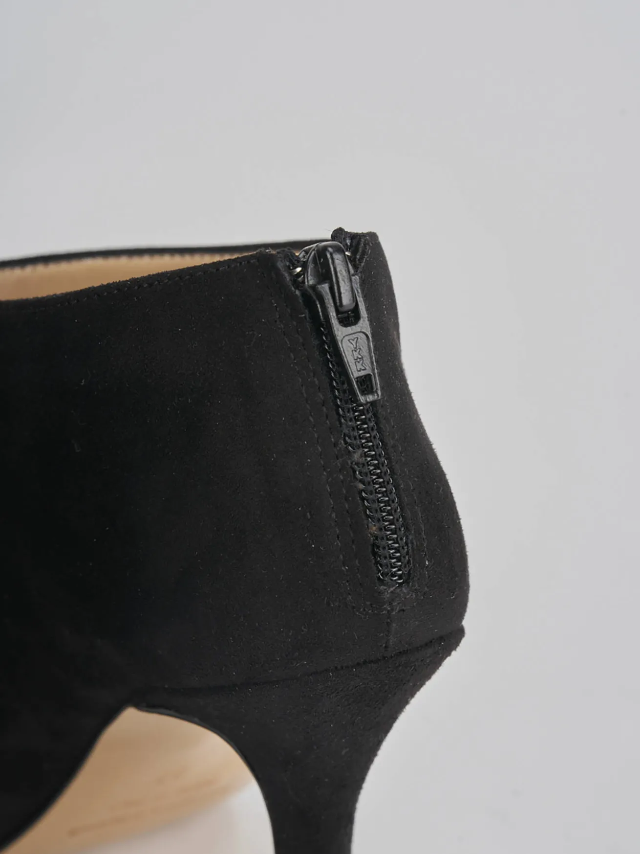 Sandalo tacco 9 cm nero camoscio