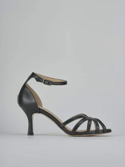 Sandalo tacco 7 cm nero pelle