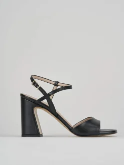 Sandalo tacco 7 cm nero pelle