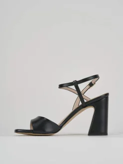 Sandalo tacco 7 cm nero pelle