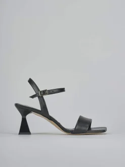 Sandalo tacco 7 cm nero pelle