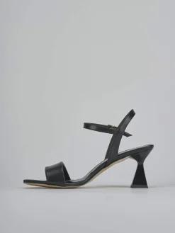 Sandalo tacco 7 cm nero pelle