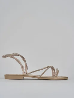 Sandalo tacco 1 cm rosa pelle