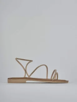 Sandalo tacco 1 cm rosa pelle