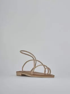 Sandalo tacco 1 cm rosa pelle