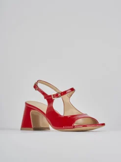 Sandalo tacco 6 cm rosso vernice