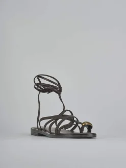 Sandalo tacco 1 cm testa pelle